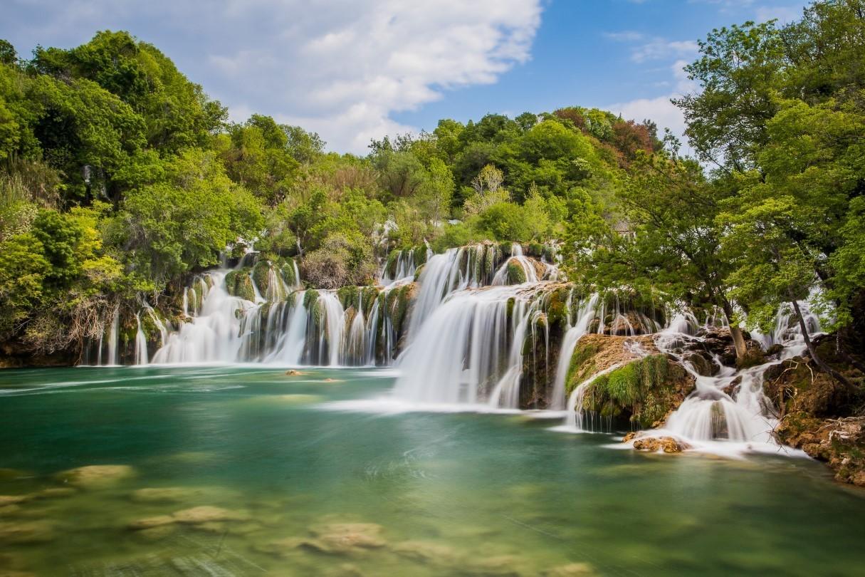 Relaxing on vacation: Visiting National park Krka in Croatia